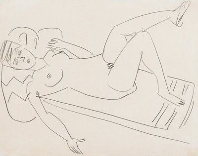 Reclining Girl by Ernst Ludwig Kirchner